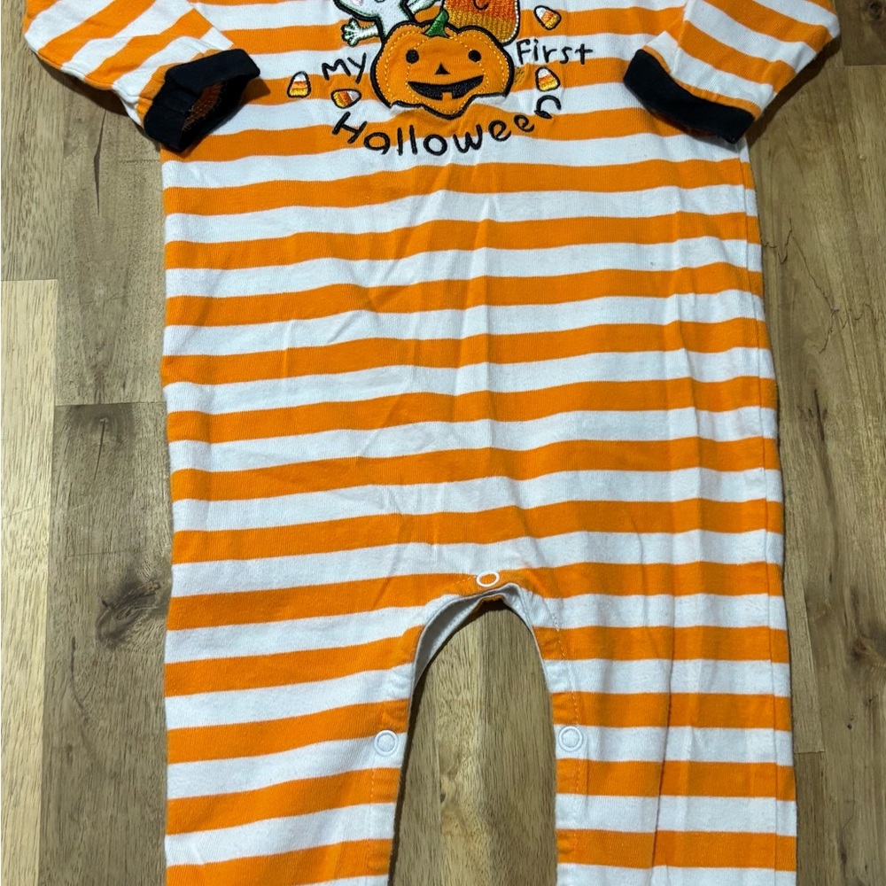 Striped Halloween Pumpkin Baby Costume